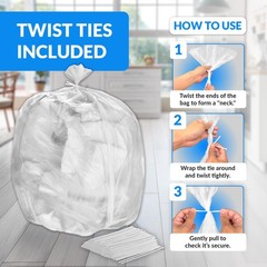 Reli. 40 To 45 Gallon Trash Bags Heavy Duty 125 Trash Bags Ties Super Sizeable