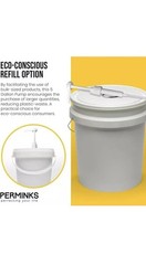 Dispensing 5 Gallon Manual Pump Dispenser for Bottles, Buckets & Jugs, White