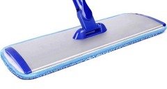 18″ Professional Microfiber Mop Floor Cleaning System, Flat with Blue