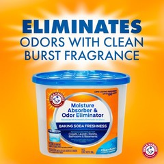 Arm & Hammer Clean Burst Moisture Absorber and 14 Ounce (Pack of 3), White