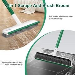 SetSail Upgraded Large 12 in Wide Floor Scrub Brush with White Green-large