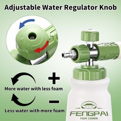 FENG PAI Pressure Washer Foam Cannon with 1 Liter, White