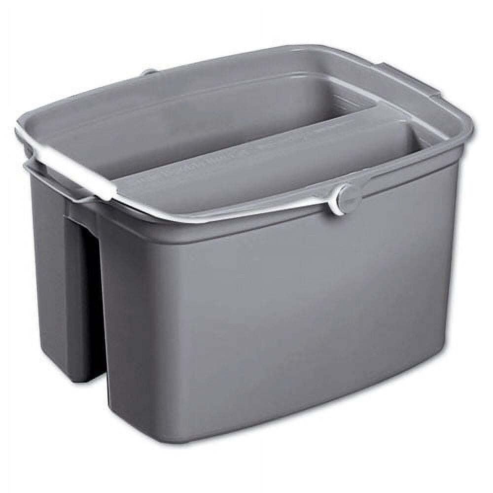 Commercial 17 Qt. Double Utility Pail Wide Pour Spout Durable Molded Plastic