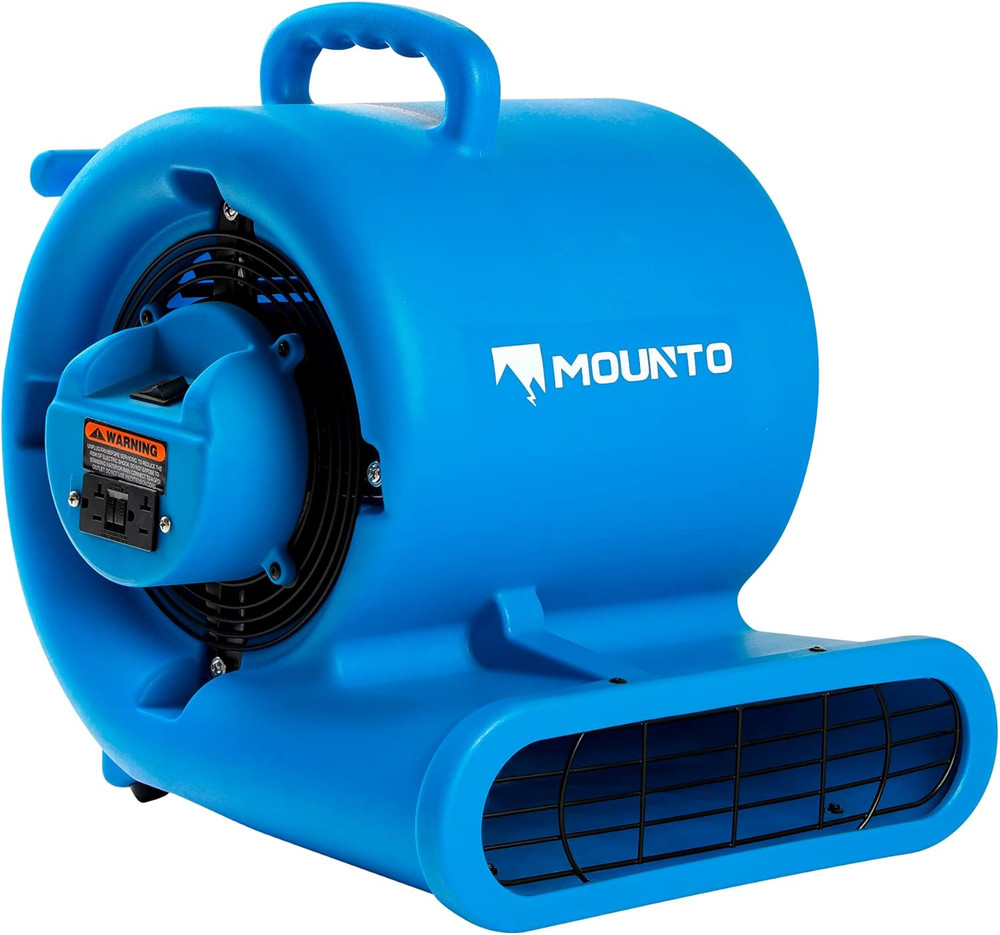 Powerful 1/3Hp Air Mover 2000CFM Carpet Dryer with 3-Speed & 25Ft Cord