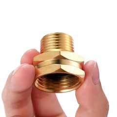 2 Pack Brass Garden Hose Adapter, 3/4″ GHT Female x 1/2″ NPT Male,