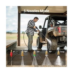 Gas Pressure Washer 3800 PSI 2.5 GPM, 212cc OHV Engine, Heavy Duty Power Wash…