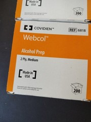 (4) Webcol Alcohol Prep Pads, 200/Bx. 800 Total 2 Ply, Medium, 70% Isopropyl