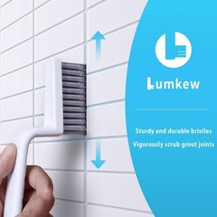 Lumkew Grout Cleaner Brush V Shape, Stiff Cleaning Brushes for White
