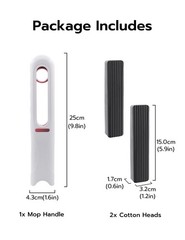 Mcbazel Portable Mini Cleaning Mop, Sponge Wet and Dry Use White