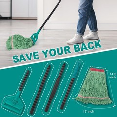 KeFanta 60 Inch Loop-End String Mop Heavy Duty Commercial Mops for Floor Clea…