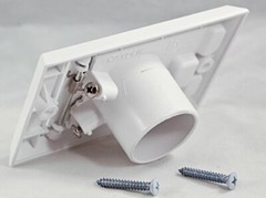 HAYDEN Central Vacuum Wall Inlet – White Square Door 1700-01 Vac Hose Outlet
