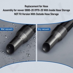 14-37-0105 Vacuum Hose for 18V Packout 0970-20 2.5 inches, Black