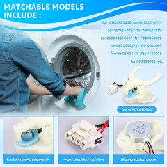 Upgraded WH03X30517 Washing Machine Shift Actuator WH01X27538 Drive White