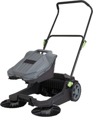 Walk-behind Hand Push Floor Sweeper 25.6″ Width 5 Gallon Waste Container