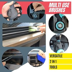 Car Cleaning Gel with 4 Anti-Static Brushes, 2 Pack Auto Vent and Interior Dust