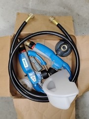 Ecolab Mobile Dispensing Chemical Sprayer Lot – (2) MM Handles, Hose And Parts