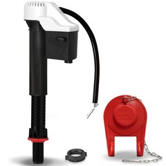 Korky 818BP QuietFILL Universal Fill Valve & 2 Inch Flapper, Black