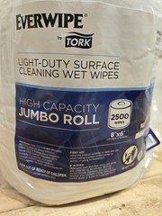 Tork 192816 1-Ply 8″ x 6″ Light-Duty Surface Cleaning Wet Wipe 2,500 Count Roll