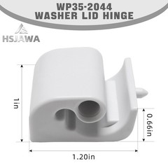 WP35-2044 Lid Hinge 35-2044 Washer Fits for Whirlpool (2 Pack) White