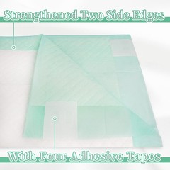 Disposable Underpads with 23×36 (40pcs) Self-adhesive / Power Absorb+, Green