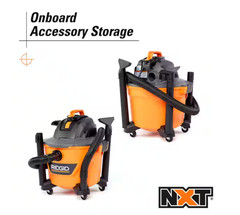 RIDGID 9 Gal. 4.25 Peak HP NXT Wet/Dry Vac w/ Debris Filter, Locking Hose & Acc.