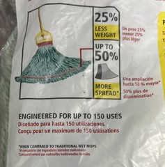 Rubbermaid Commercial Maximizer #24 Antimicrobial Mop Refill Light Weight