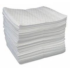 Oil-Dri Sorbent Pad, 19 gal, 15 in x 19 in, Oil, White, 100 PK L90811 Oil-Dri