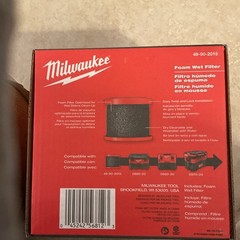 Milwaukee Foam Wet Filter 49-90-2015 Washable Wet/Dry Vac Filter