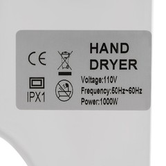 1000W Commercial Automatic Hand Dryer High Speed Hot Air Hand Blower Bathrooms