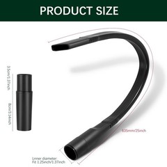 25 inch Vacuum Crevice Tool Attachment 1-1/4″ (32mm) or 1-3/8″ (35mm), Black