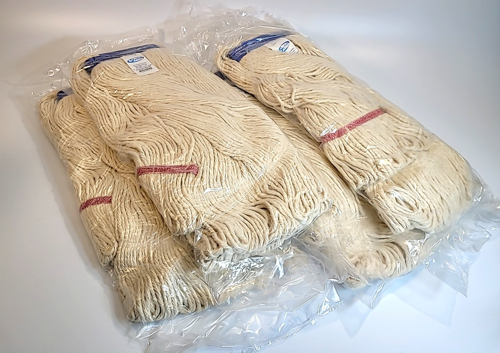 4 Pack Skyline Cedar Commercial #40 Extra Heavy Looped-End Mop Head – 97415-RD-N