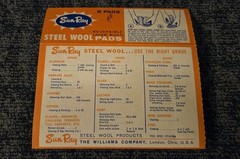 Vintage Sun Ray Steel Wool Pads No. 2 Medium Coarse FS-140 Empty Box Carton