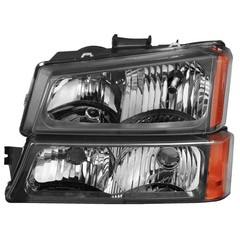 Front Black ABS Plastic Headlight Bumper Lamps For Silverado 1500 2003-2006