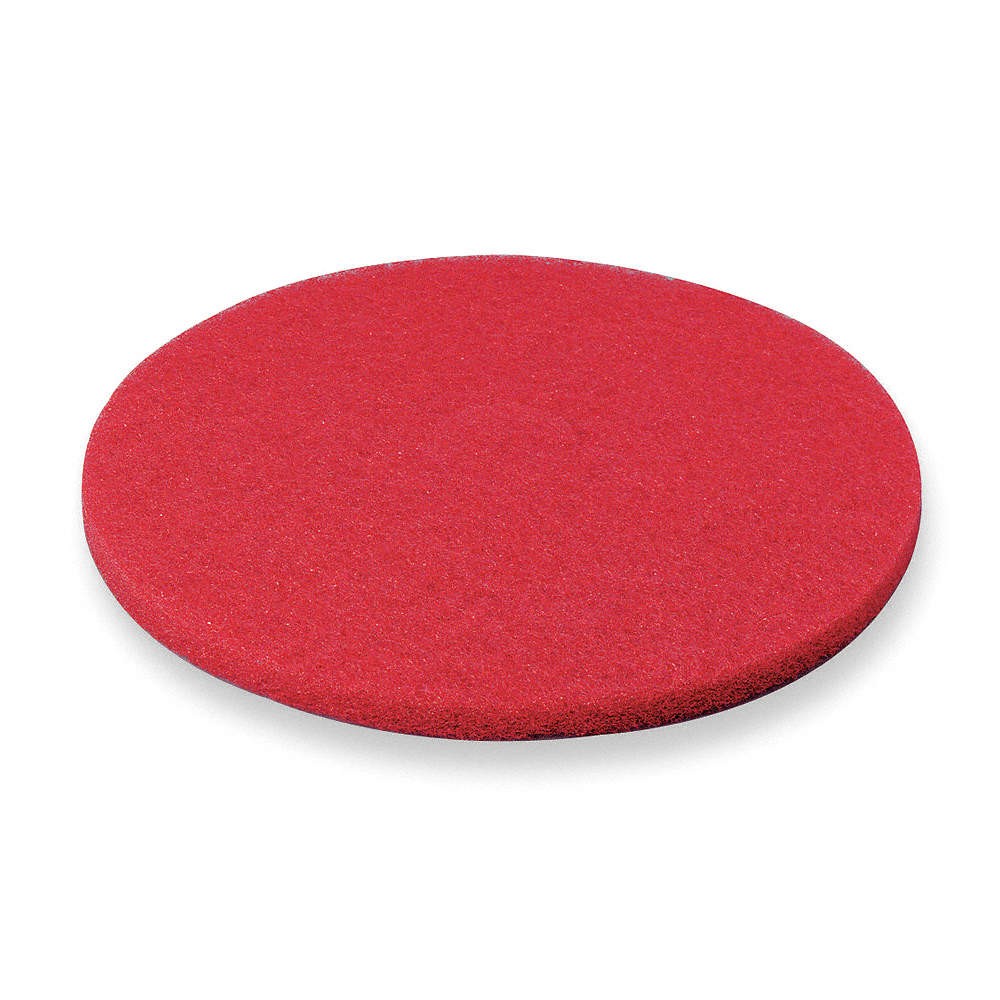 ABILITY ONE 7910-01-501-2973 Buffing Pad,20 in Dia,Red,PK5 3NE25