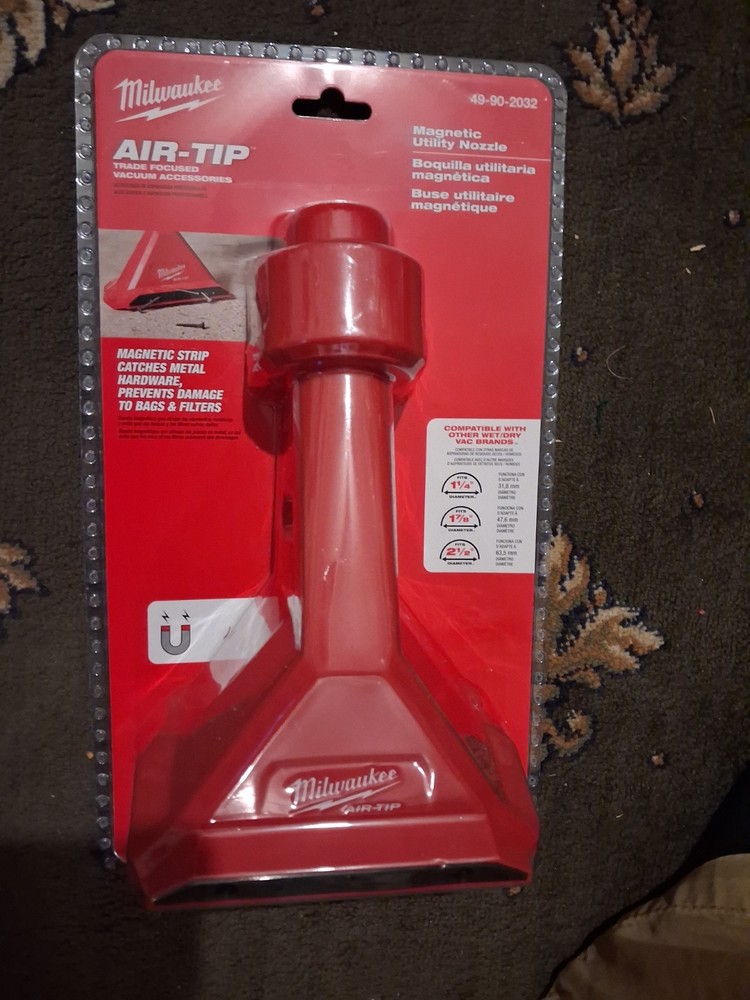 Milwaukee Tool 49-90-2032 Air-Tip Magnetic Utility Vacuum Nozzle Attachment