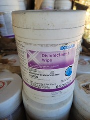 NOB Case of 12 ECOLAB Disinfectant Wipes 220ct Per Container