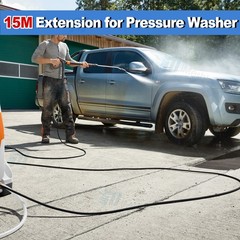 Hot Water Pressure Washer Hose 3/8″ x 100ft 6000 psi Non-Marking 2-Braid Gray