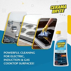 Cerama Bryte Daily Cooktop Cleaner, 16 oz & 32 Fl Oz (Pack of 1), 4 Piece Set