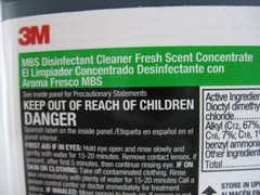 (2) 3M™ MBS Disinfectant Cleaner Fresh Scent Liquid Concentrate 41A, 0.5 Gal