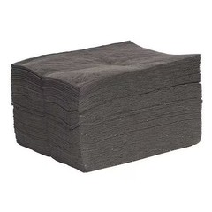 Spilltech Gpf100m Sorbent Pad, 20 13/16 Gal, 15 In X 19 In, Universal, Gray,
