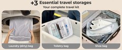 Vacuum Bags for Travel with Rechargeable Air Pump, Portable Space Saver Bags for
