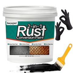Metal Paint Rust Converter 35 Oz Black – Heat Resistant Up to 350F, UV