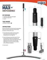 Unger Professional Aquadozer Max Kit 36 Smooth Surface Curved Floor Squeegee