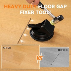 Floor Gap Fixer Tool Kit with Hammer & 5 Reusable Pads | 45° Strike Angle Des…