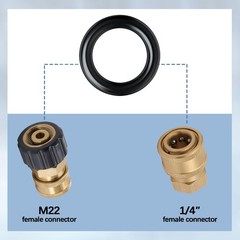 40 Pack O-Rings Kit, Rubber O Rings Hose Washers, Power Pressure Washer Repla…