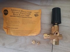 JE Adams 7100 Balanced Brass Unloader – 3/8 Inch, 2000 PSI, 8 GPM, Brown Spring