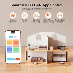 ILIFE A30s Robot Vacuum, 10000Pa Max Suction 12.99×12.99×3.74inch,