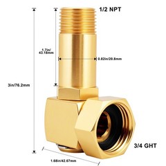 3/4 Inch Garden Hose Reel Swivel Elbow Connector Replacement Part Standard