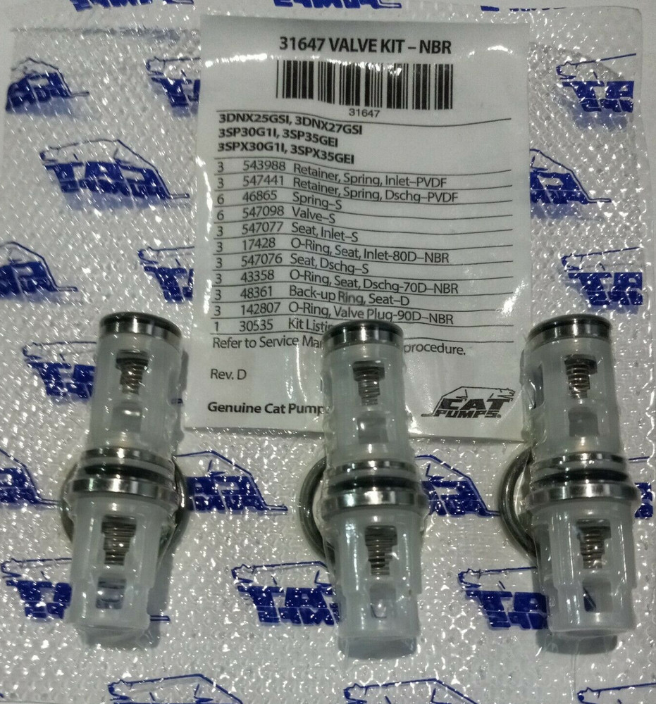 31647 VALVE FOR 3DNX, 3SP , 3SPX CAT PUMP PRESSURE WASHER PUMPS