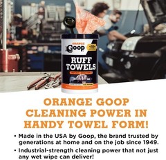 GOOP Orange Heavy Duty Ruff Towels with Scrubbing 1 Count (Pack of 144)